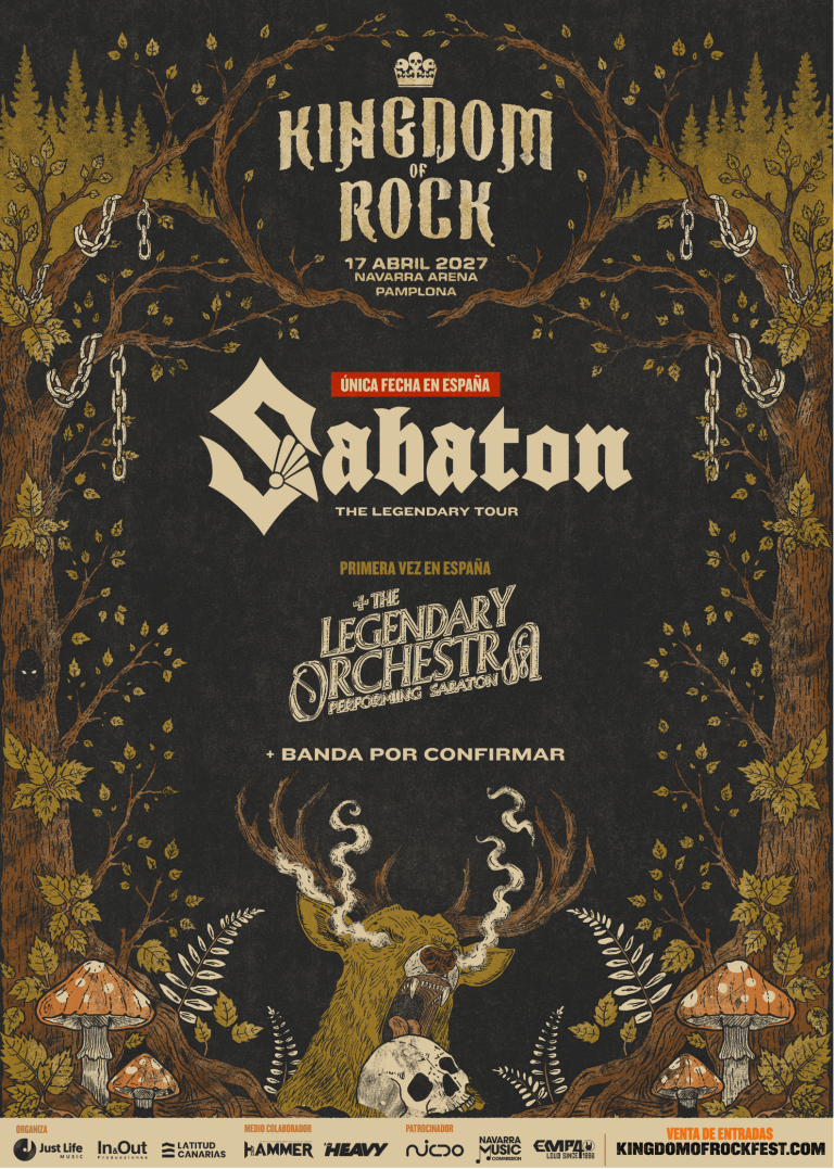 SABATON encabezará la segunda edición de KINGDOM OF ROCK en Pamplona
