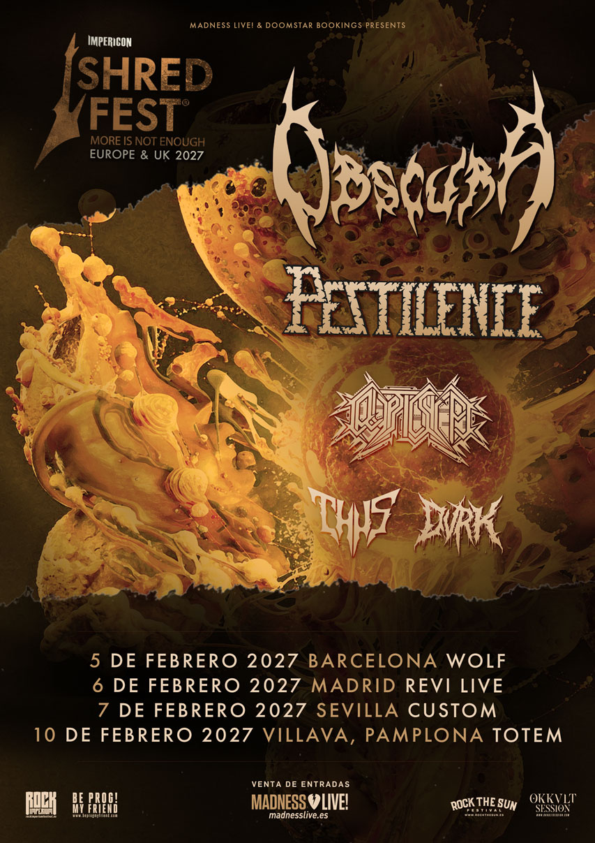 Cartel de OBSCURA + PESTILENCE